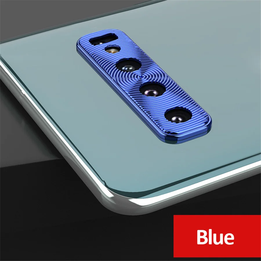 Blue Metal Ring Защитная крышка для камеры samsung Galaxy Note 10 Plus A50 A30, чехол для samsung Galaxy S10 Plus, защитное металлическое кольцо для камеры - Цвет: Blue Metal Ring