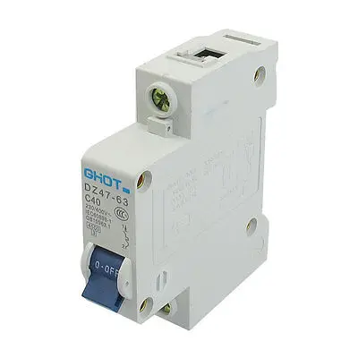 

40A AC 230V 400V Single Pole 1P DIN Rail MCB Mini Circuit Breaker