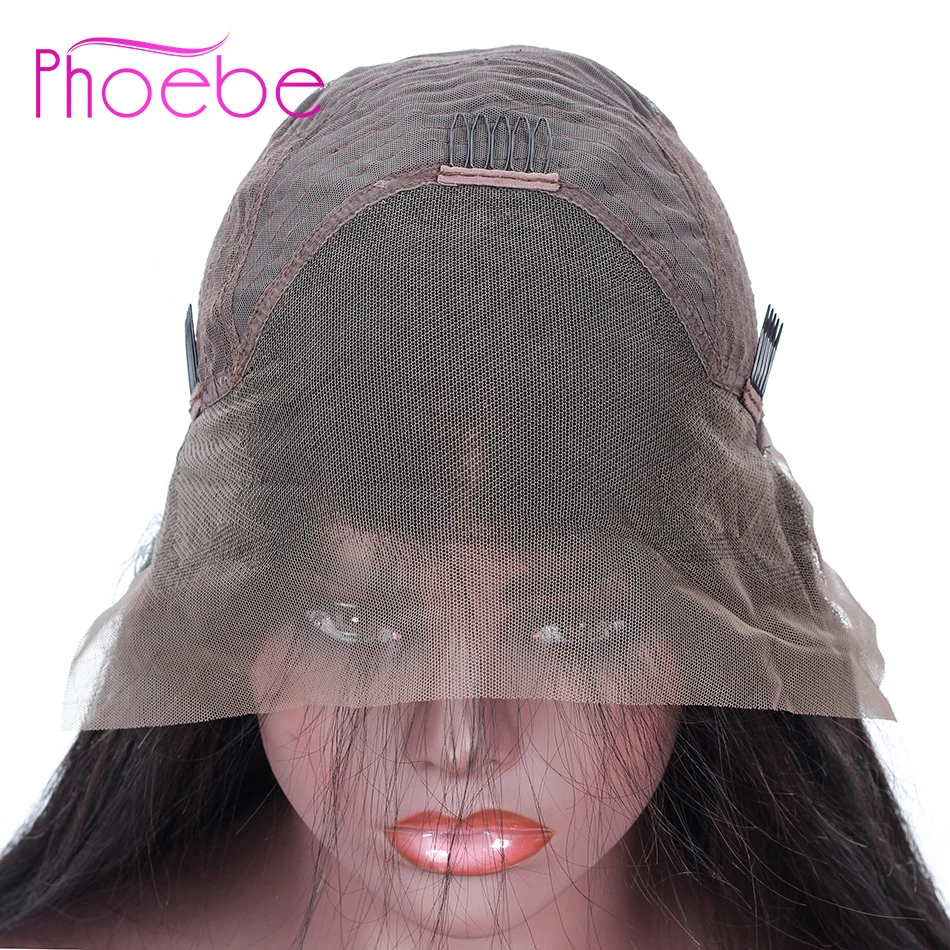 Phoebe 13x4 фронтальные человеческие волосы парики перуанские прямые парик с