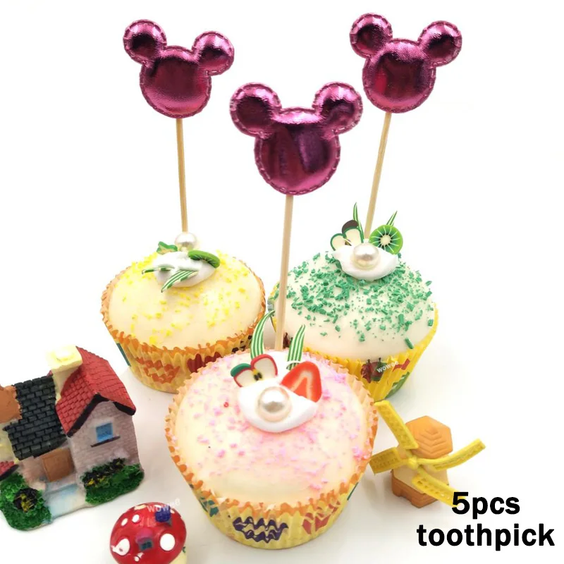 5 caketopper 10 шт./пакет Минни вечерние поставки питьевые Соломки с мультипликационным принтом на день рождения украшения Baby Shower тема праздничные сувениры детские штаны для мальчиков и девочек - Цвет: 5 caketopper