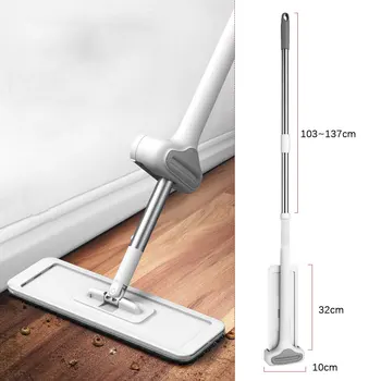 

New Magic Squeeze Flat Mop Double Sided Hands-Free Washable Flat Spin Mops Mop Heads Cleaning Mop Replacement Wash Floor 2020
