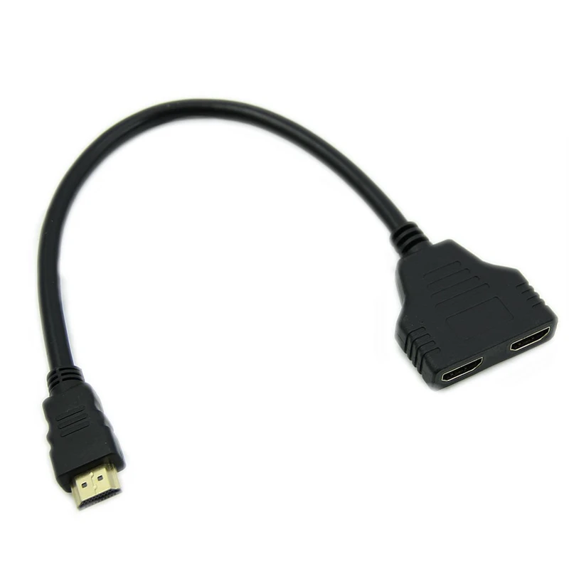 Черный HDMI Мужской 2 HDMI Женский 1 в 2 Выход сплиттер кабель адаптер конвертер