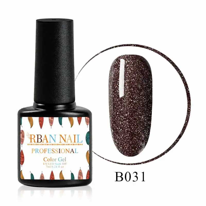 RBAN NAIL 7 мл УФ-гель для ногтей золотой блеск ногтей Laquer голографическая блестящая гель лак замачиваемый лак для творчества маникюрное украшение - Цвет: M30163