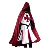 Mens Medieval Crusader Knights Templar Tunic Costumes Renaissance Halloween Surcoat Warrior Black Plague Cloak Cosplay Top S-3XL ► Photo 1/6