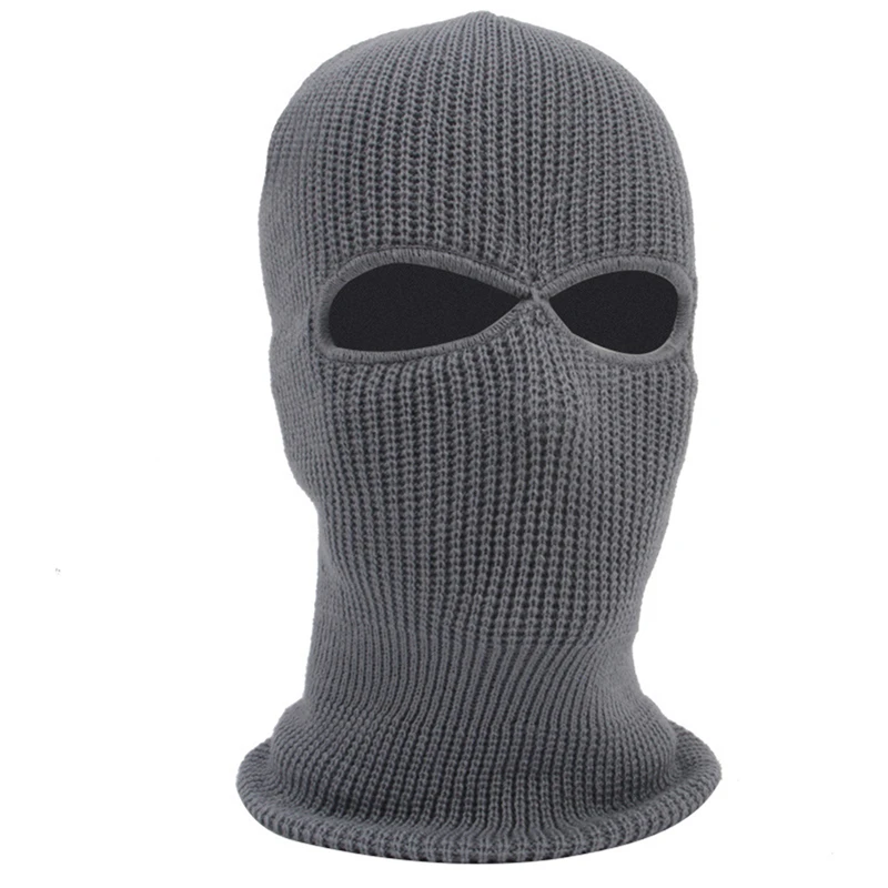 2021 Winter Warm Ski Cycling 2 Hole Balaclava Hood Cap Full Face Mask Outdoor Hiking Warm Face Mask Windproof Hat best beanies