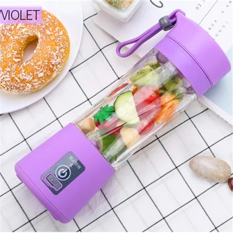  Mini Portable Electric Fruit Juicer USB Rechargeable Smoothie Maker Blender Machine Sports Bottle J