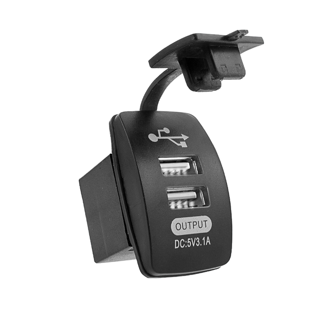 Universal Car Charger Waterproof Dual Port Auto Adapter Outlet DC 12V 24V Mobile Phone Charger For Iphone Xiaomi Redmi