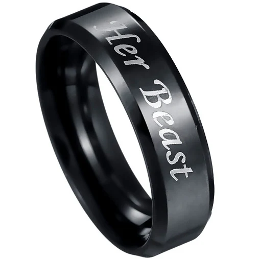 6MM HerBeast Black MeMolissa Never fade engage для мужчин t Позолоченные посеребренные буквы forever Love ювелирные аксессуары для женщин и мужчин свадебные парные кольца - Цвет основного камня: 6MM HerBeast Black