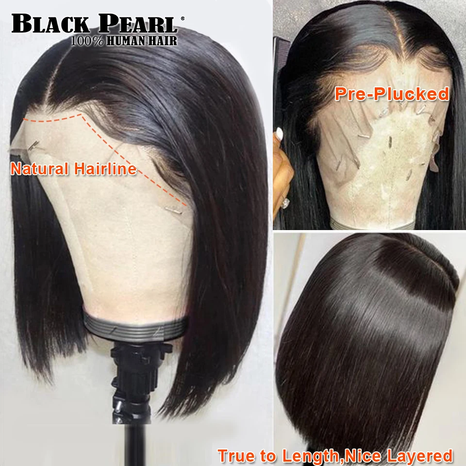 Human Hair Wig Short Bob Wigs Human Hair Transparent Lace Front Human Hair Wigs Straight Bob Full Frontal Wig Lace Frontal Wigs For Women