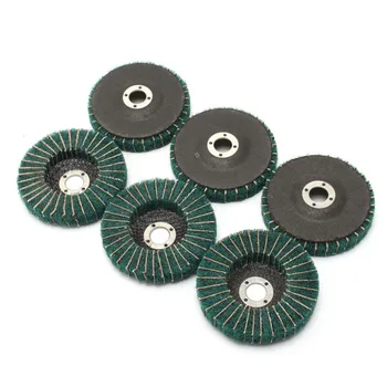 

5Pcs 4inch Nylon Fiber Flap Wheel Disc 100mm Abrasive Polishing Buffing Pads Heat Dissipation And Self-sharpening