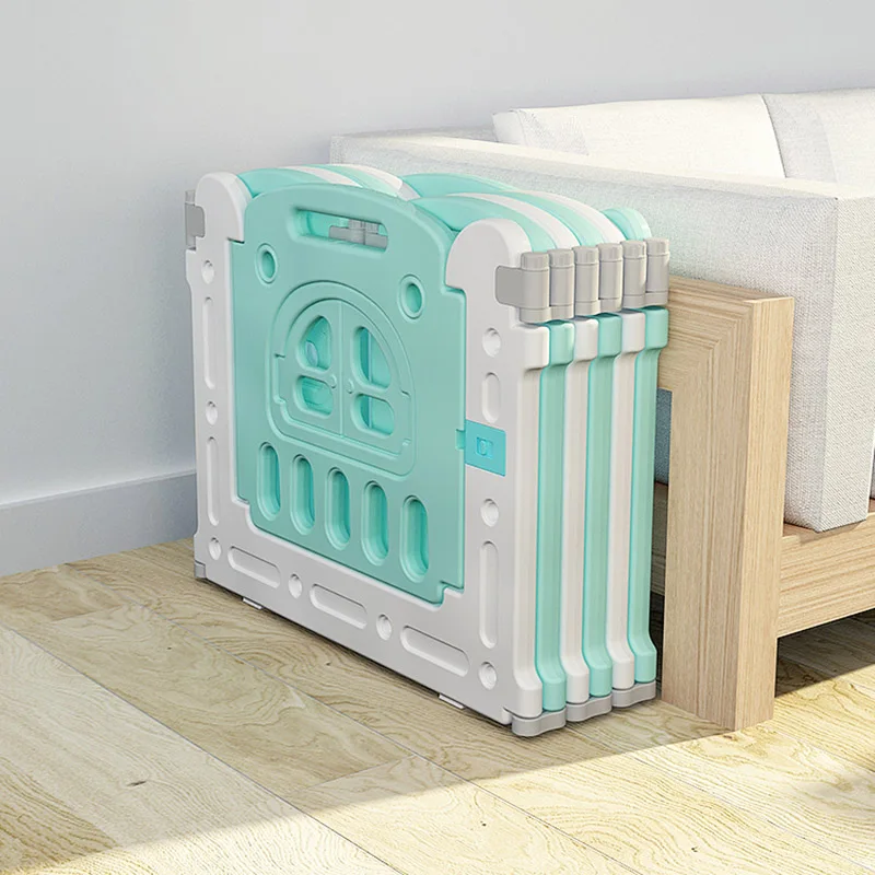 Children's Foldable Playpen Indoor Amusement Park Baby Toddler Safety Fence with Crawling Mat or Ocean Balls Kids Play Yard