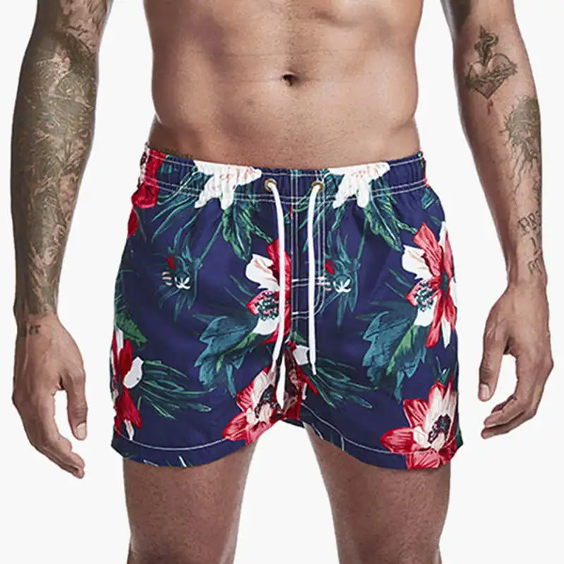 flower swim trunks