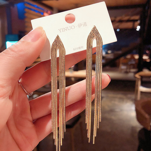 Trendy Long Tassel Butterfly Drop Earrings Gold Color 2021 Fashion Hanging Women Earrings Summer Jewelry Girls Party Gift