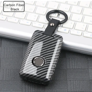

High Quality Zinc Alloy car key case shell key pad For Mazda 3 2020 Axela keyfob 3 BTN Carbon Fiber Color key Holder Protector