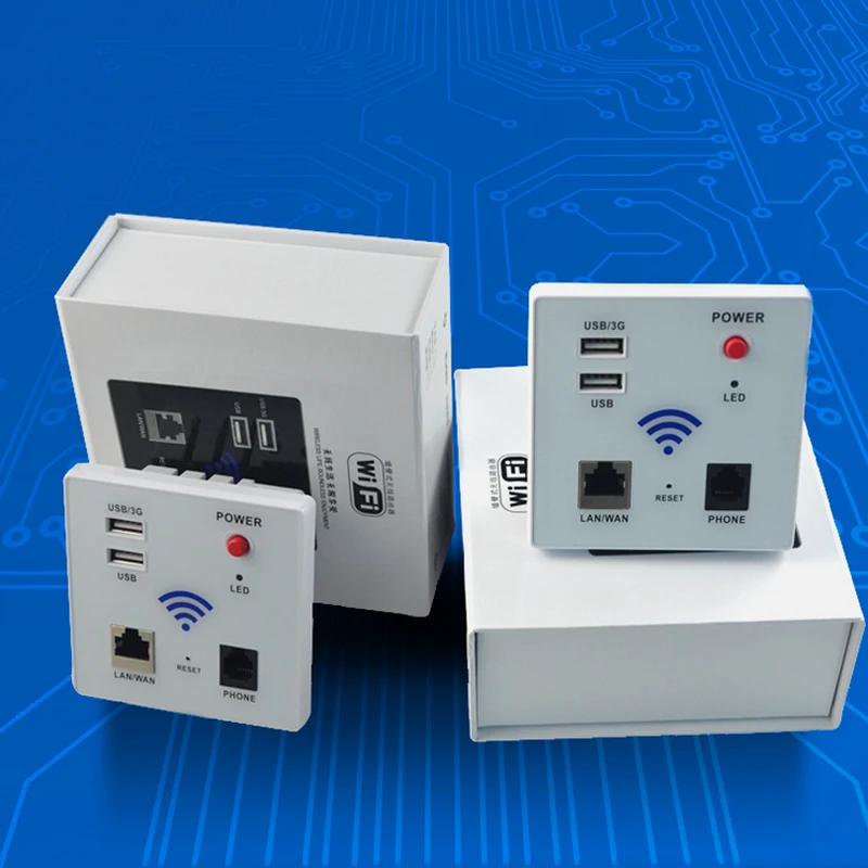 Беспроводной ретранслятор Wi Fi 3G Type 86 настенный удлинитель с 2 USB роутерами Сетевая