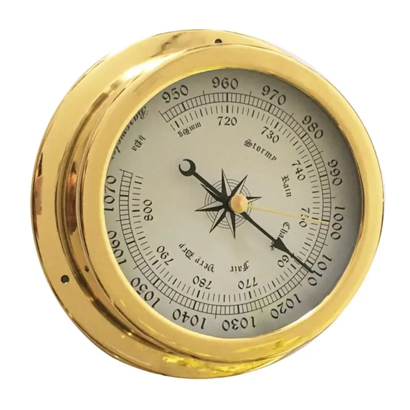 4 дюйма 4 шт./компл. термометр гигрометр барометр часы Медь оболочка циркония морской для Погодная станция