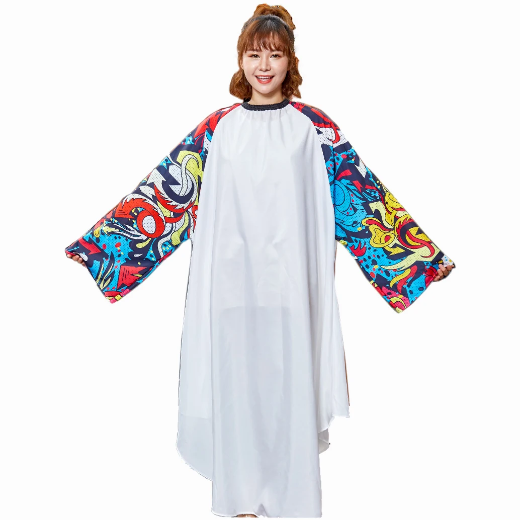 Разноцветная накидка для волос с длинным рукавом многоцветная салона