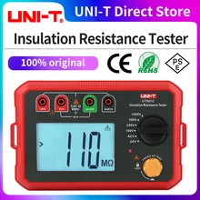 UNI-T Insulation Resistance Tester UT501C 100V 250V 500V 1000V Digital Megohmmeter 5GΩ High Voltage Motor Cable Ohm Megommeter