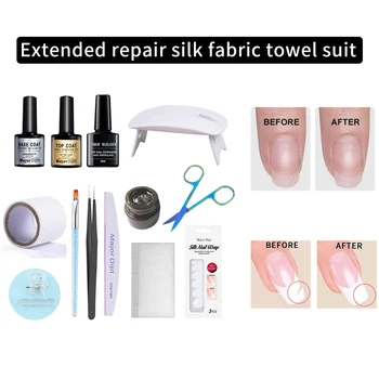 

File Art Salon Professional Polish LED Lamp Wrap UV Gel Quick Manicure Tool Acrylic Tips Fibreglass Nail Extension Kit Tweezer