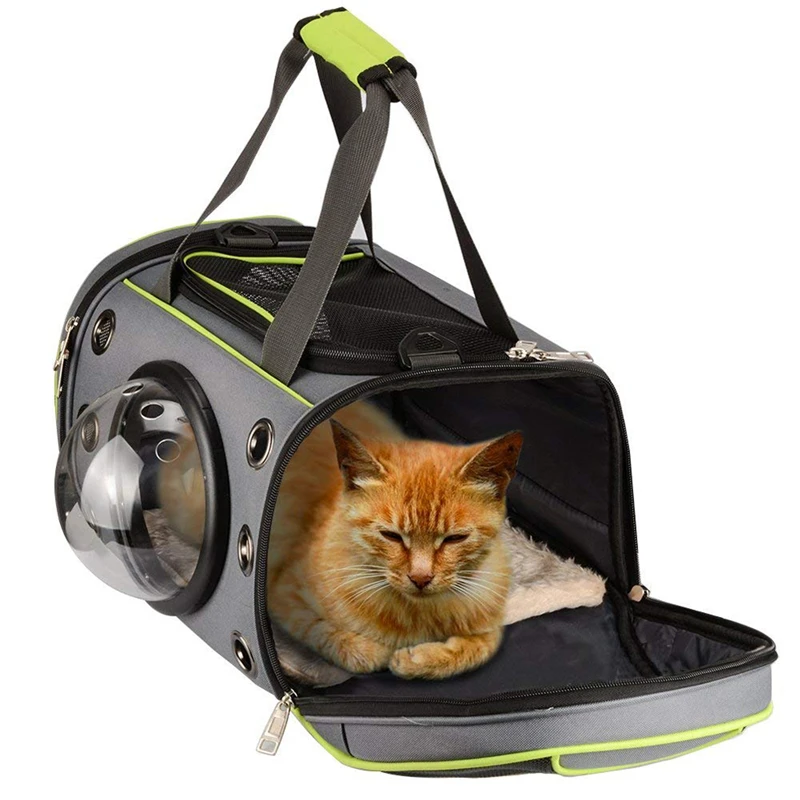 

Portable Pet Carrier Backpack, Breathable Light Collapsible Cat Puppy Space Capsule Travel Carrier Bag for Cats and Small Dogs