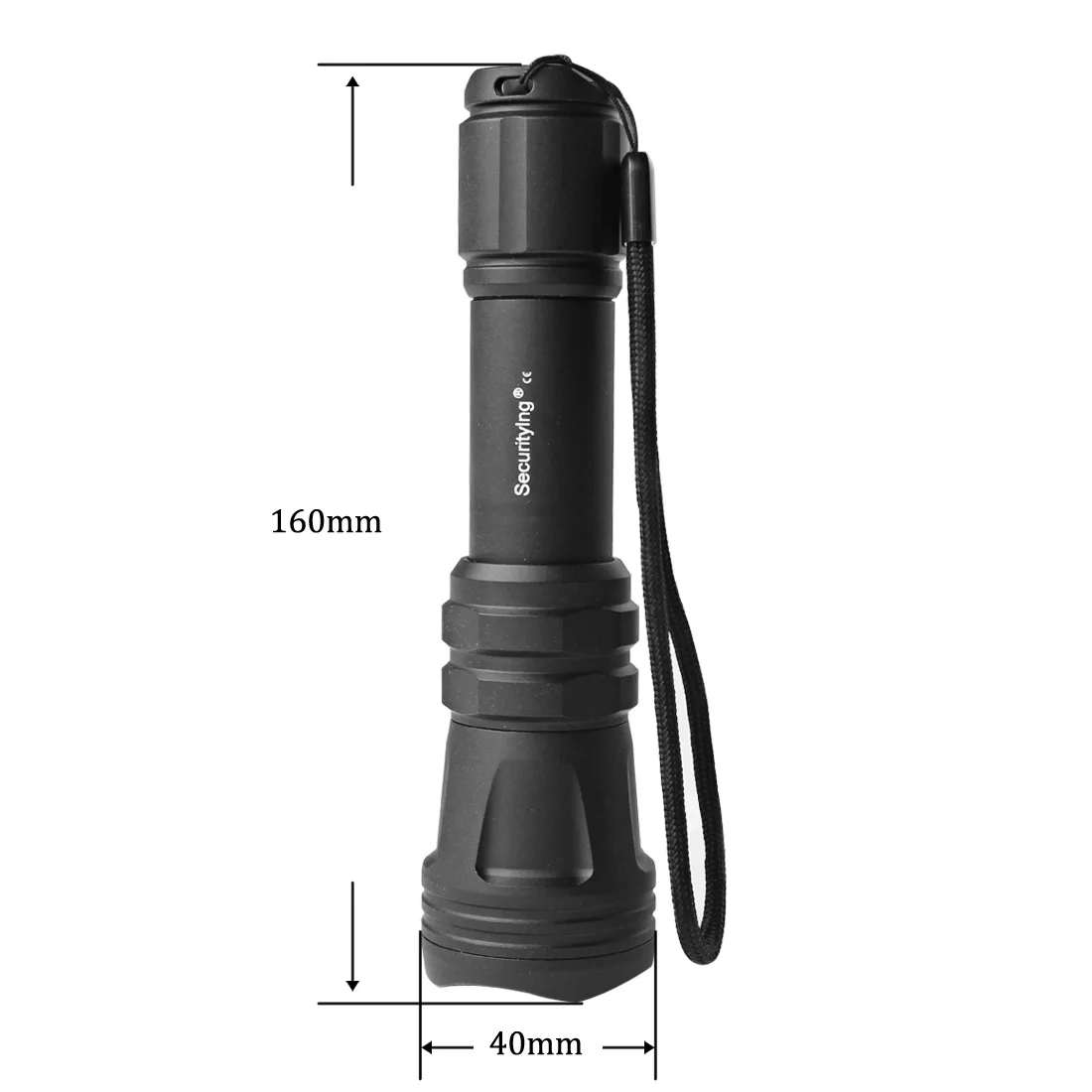 SecurityIng Hunting Flashlight XM-L2 U4 Outdoor 650LM Portable Light 5 Modes White Led Night Lights Zoomable Waterproof Torch
