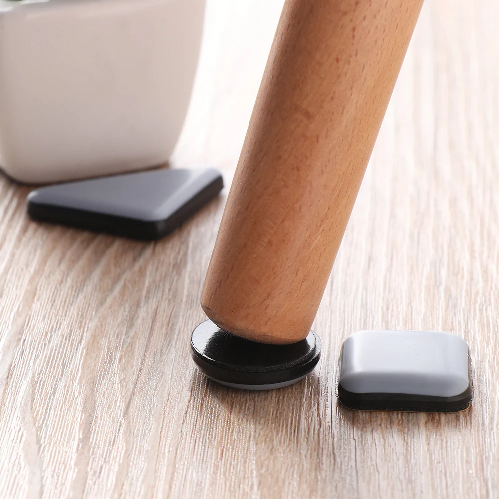 4Pcs Anti-abrasion Furniture Leg Slider Pads Self-Adhesive Floor Protector Easy Move Heavy Table Sofa Slider Mat Chair Fittings afbeelding
