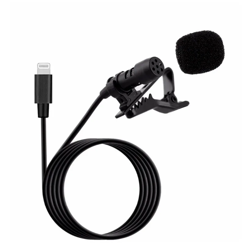 Buttonhole Mini Lavalier Microphone Lapel For iPhone Android Do Mobile Cell Phone Smartphone Gaming Mikrofon Mic Micro Tie USB