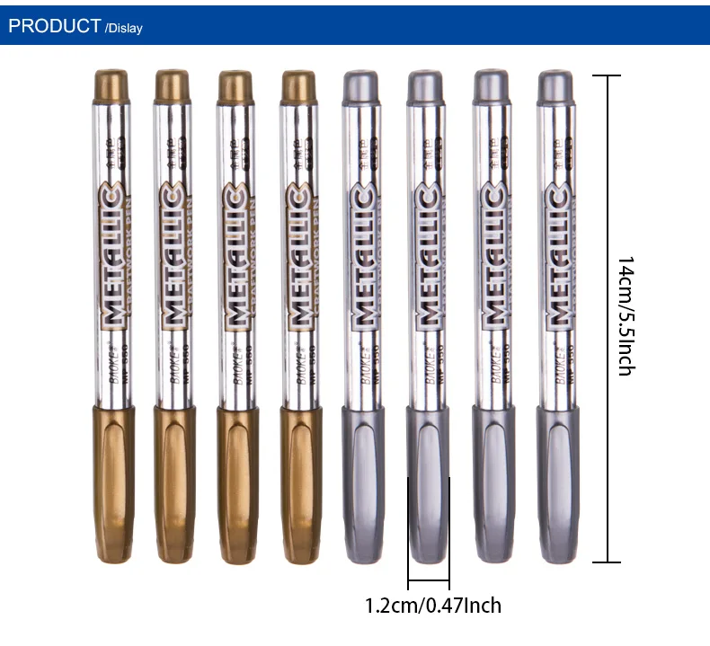 2 шт DIY металлический водонепроницаемый маркер с перманентной краской ручки Шарпи золото и серебро 1,5 мм студенческие принадлежности ручка для рукоделия художественная краска