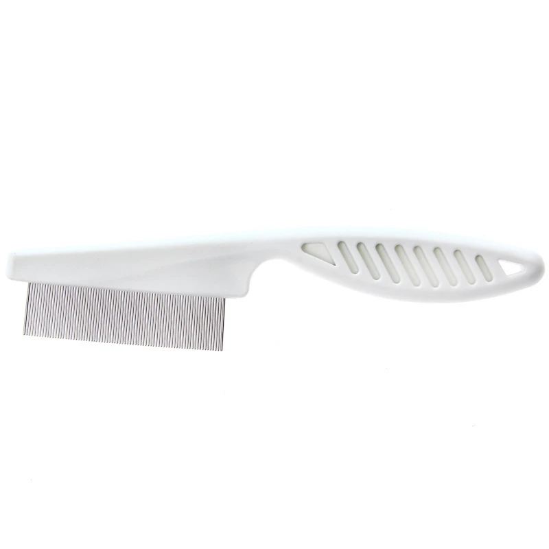 1pcs Pet Hair Grooming Comb Flea Shedding Brush Puppy Handhold Stainless Cat Dog Bath Cleaning Supplies