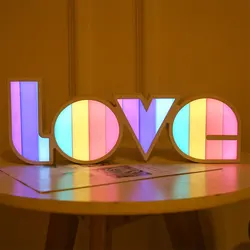 Valentine's Day Wedding Bithday Gift LED LOVE Light Valentine Gift for Girls Romantic Wedding Decor Wedding Gifts for Guests