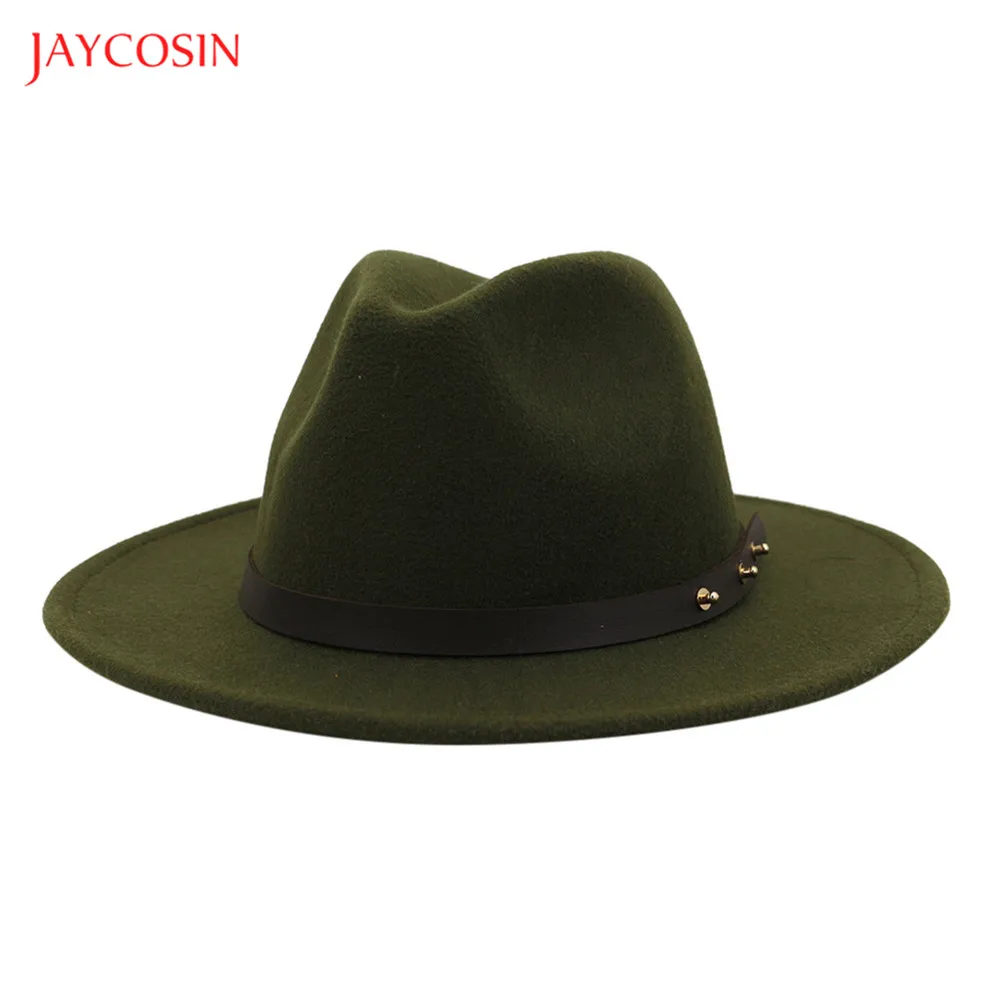 Joycosin, Мужская винтажная широкая шляпа, Зимняя мода, джентльмен, мужская шапка с заклепками, ремень, регулируемые шапки, Классические повседневные мужские шапки