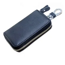 Стиль бизнес полный зерна кожаный Автомобильный ключ Мужчины талии Висячие Многофункциональный большой объем ключ из натуральной кожи