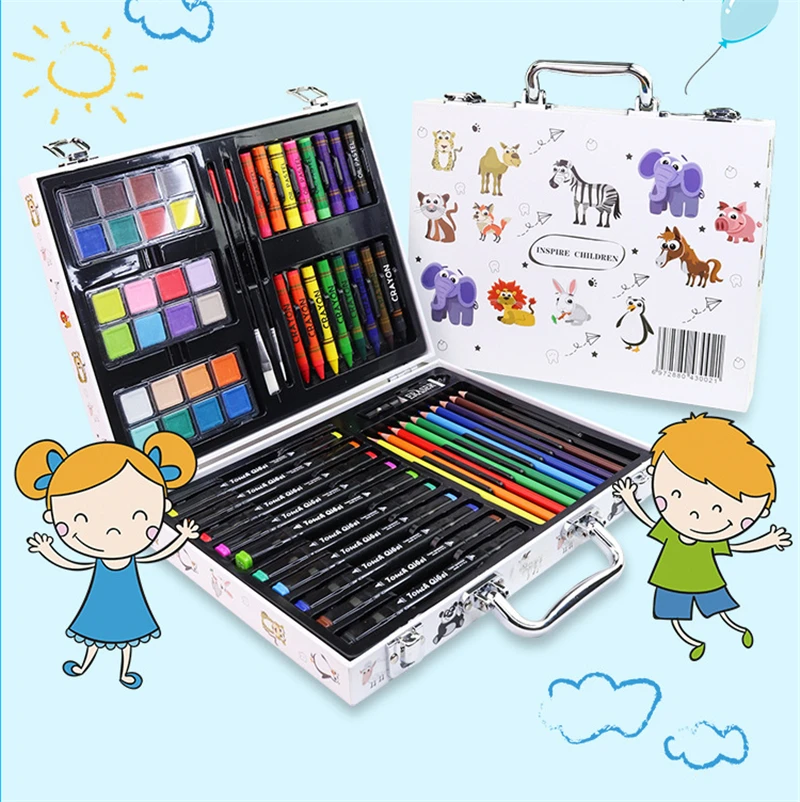 Children Art Painting Tools Set Educational Toys Watercolor Pencil Crayon  Water Pen Drawing Board Doodle Supplies Kids Gift - Art Sets - AliExpress
