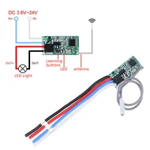 Récepteur relais RF 433 Mhz 1ch universel sans fil, commutateur de télécommande, Micro Module, contrôleur DC 3.6V-24V, bricolage