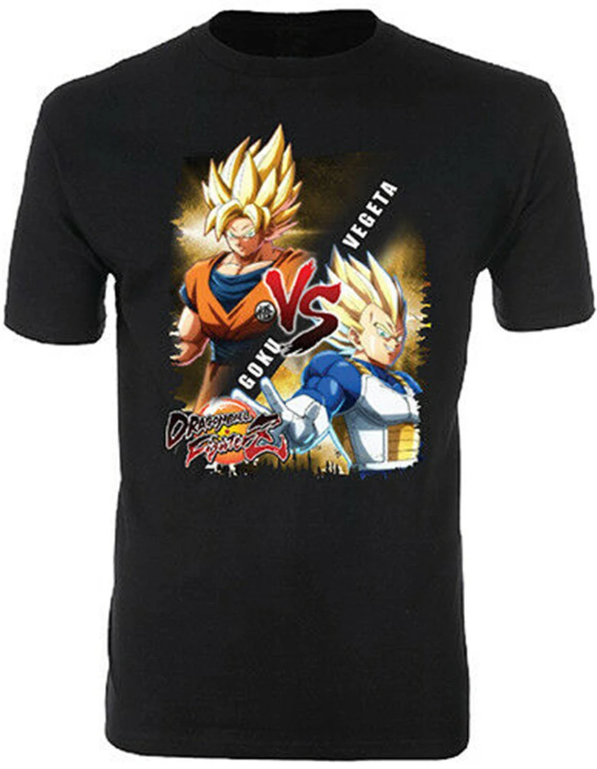 Legit Dragon Ball Z Fighterz Ss Son Goku Vs Vegeta Authentic T Shirt Custom Print Tee Shirt T Shirts Aliexpress