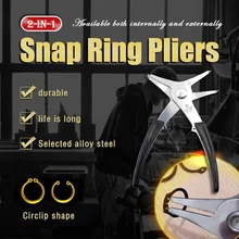 

Internal And External Card Dual Purpose Circlip Pliers Retaining Pincers Two-In-One Hardware Snap Ring Pliers Repair Hand Tools