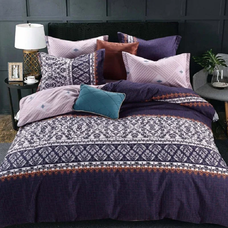 NTMY 09 Ultratex Home Textile Printed Multi Color Multi Sizes Comfortable Thicked Brushed Suede Bedding Sets Duvet Cover Bed Sh - Цвет: 004