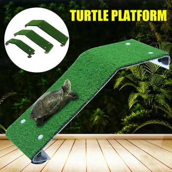 

Turtle Basking Platform Tortoise Ramp Reptile Tank Ladder Resting Terrace Simulation Lawn Platform SP99