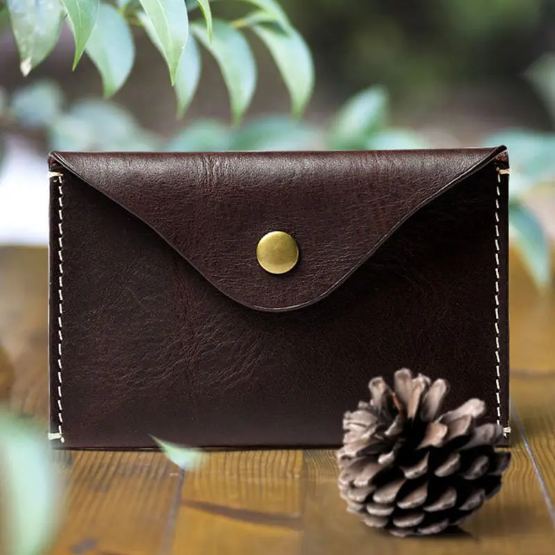 

Men Genuine Leather Coin Purse Small Wallet Bag Money Change Key Card Holder F42A
