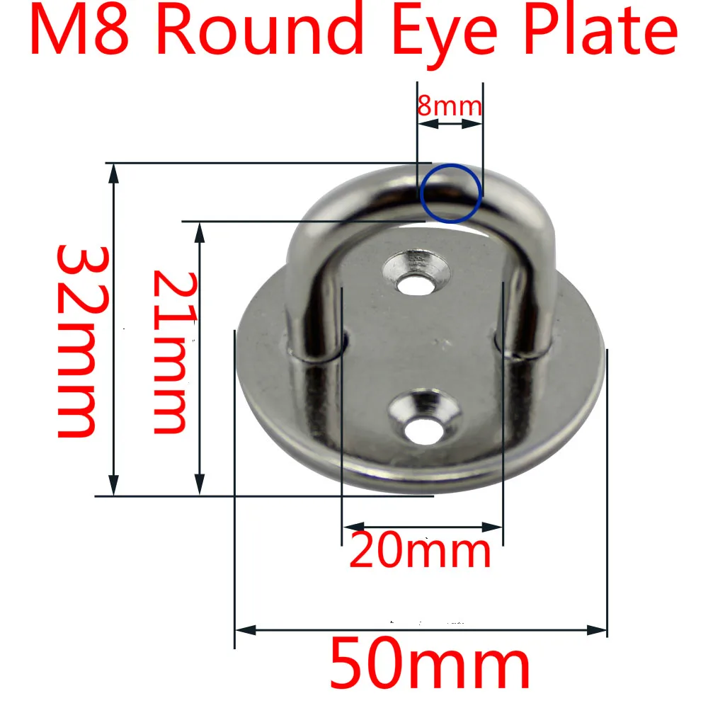 304 Нержавеющая сталь M5/M6/M8 U-shape форме, благодаря чему создается ощущение невесомости с круглая накладка на глаза пластина парусных лодок Солнцезащитная блена аппаратный аксессуар 35/20/10 шт