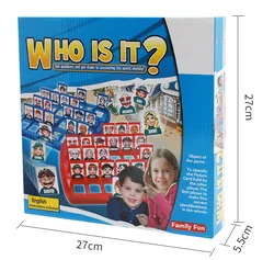 Quem é que clássico jogos de tabuleiro memória interativa crianças engraçado família adivinhando montessori anti stress crianças brinquedo educativo presente