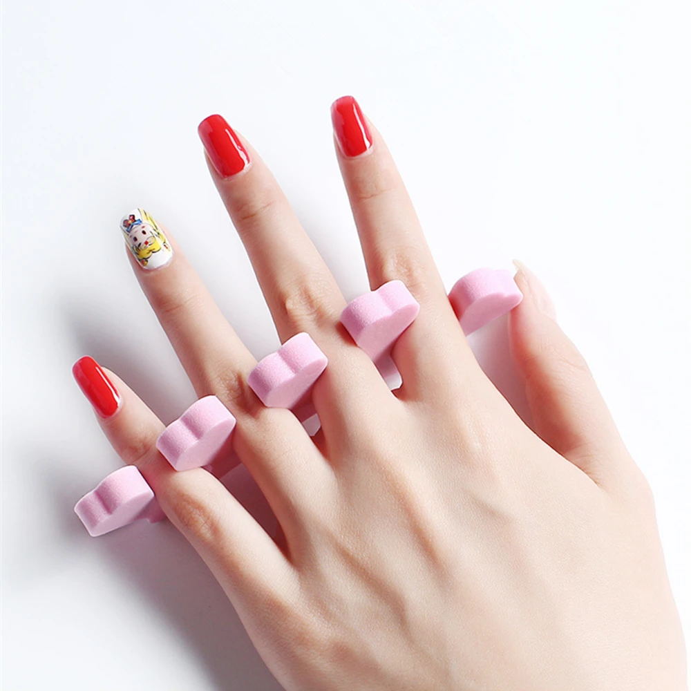 10/20/50Pcs Nail Art Toes Separators Soft Sponge Finger Separator Cotton UV Gel Polishing Manicure Pedicure Nail Holding Tools