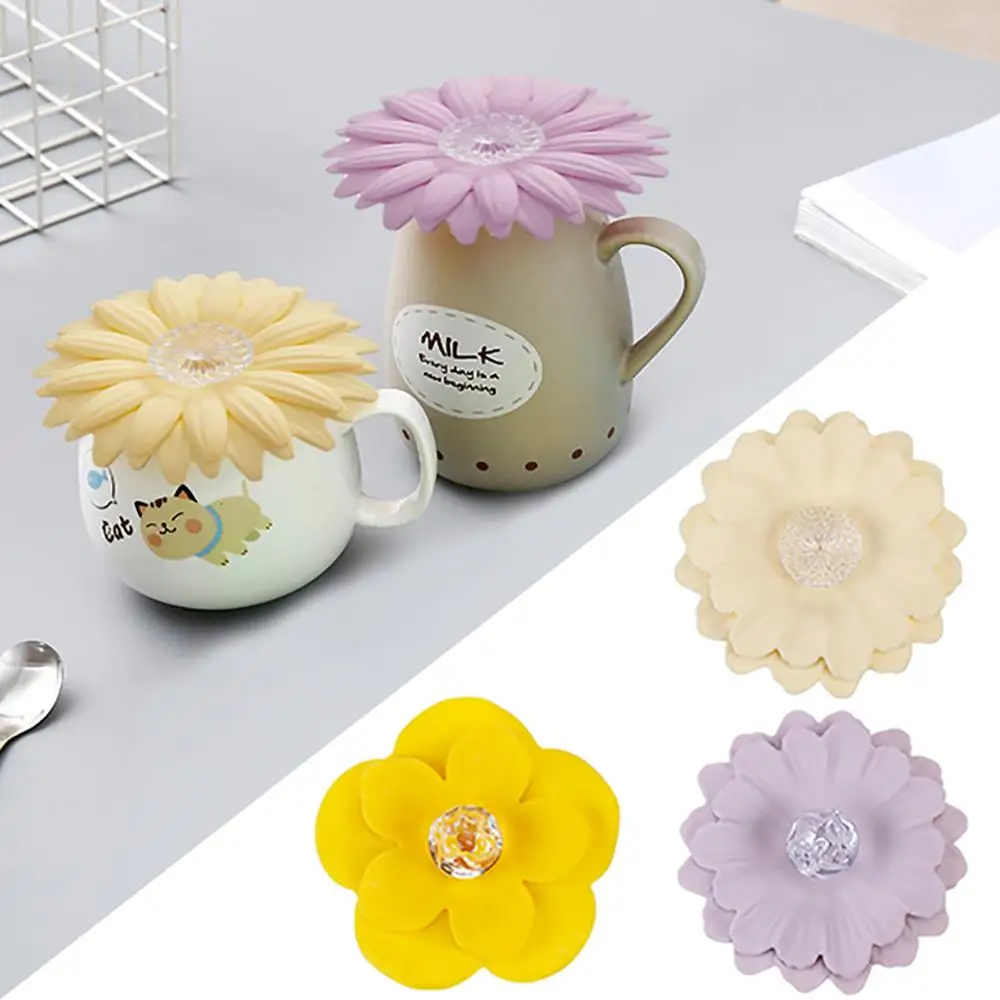 

Silicone Cup Cover Drink Cup Cover Coffee Cup Suction Cup Seal Insulation Cap Cup Lids Mug cover Barware Home Kitchen Gadgets Q3