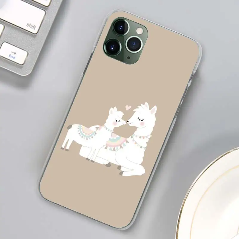 Милые чехлы для телефонов с рисунком ламы и альпаки для Apple iPhone 11 Pro Max X XR XS MAX чехол для iPhone 6 6s 7 8 Plus 5 5S SE