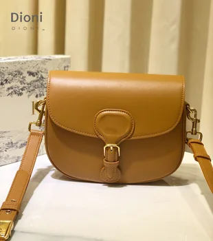 

2020 new retro cowhide solid color saddle bag high quality one-shoulder messenger handbags European and American fashion leather
