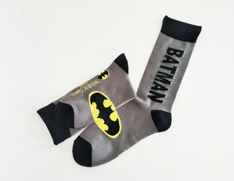 10 шт. = 5 пар супергероев, мужские носки, большие размеры, Супермен, капитан Бэтмен, супергерои, счастливые носки