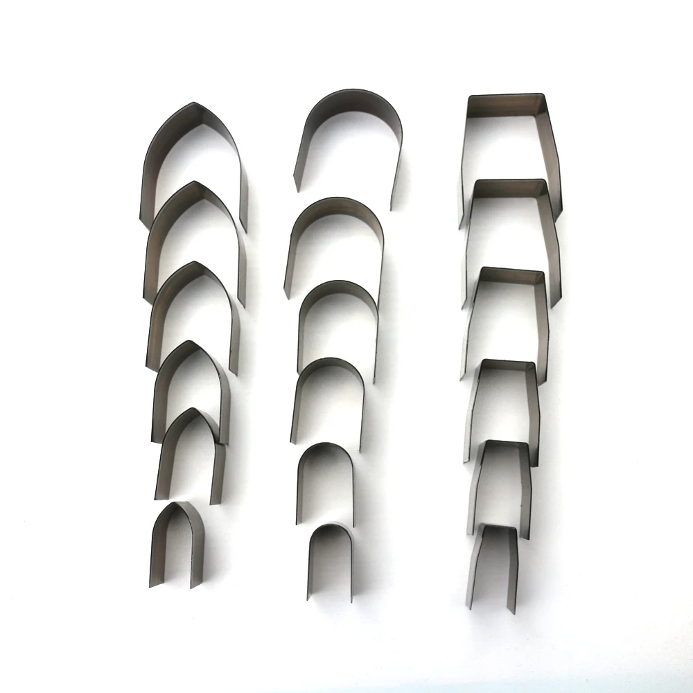 

DIY leather craft belt end die cutting knife mold sharp flat round shape 18pcs/lot