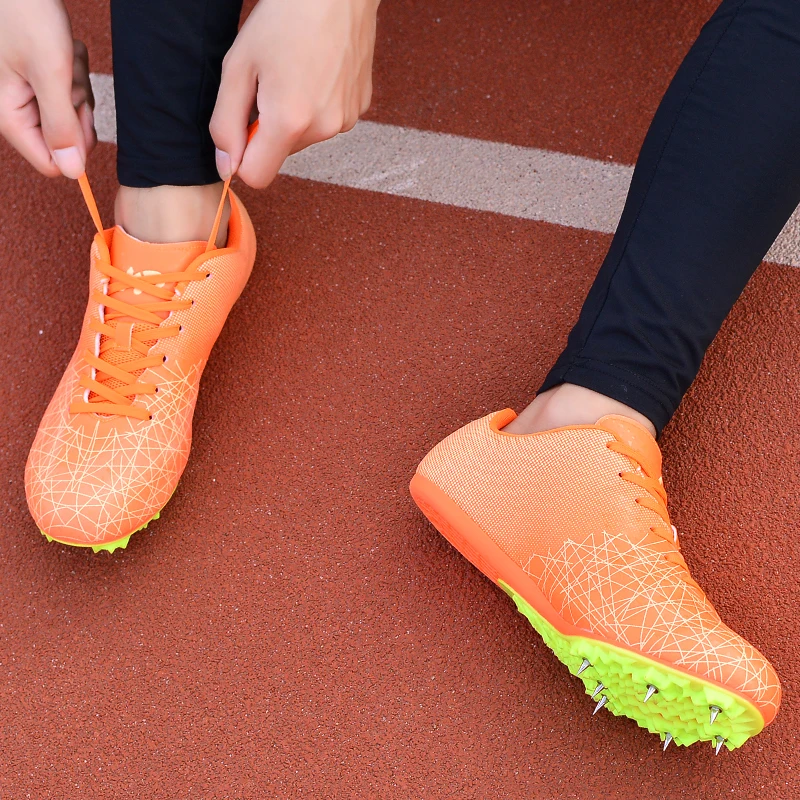 Обувь для треков и полетов пара зеленых синих шипов трек и поле Мужская Легкая удобная беговая Обувь для ногтей спортивная обувь для мужчин