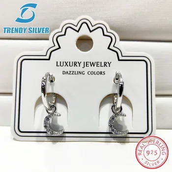 

crown cubic zircon stub earrings with stones for woman girl 925 sterling silver jewelry free shipping Valentine's gift