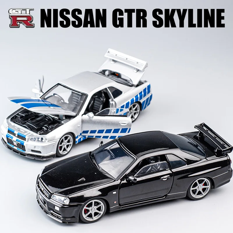 Jackiфреш 1/32 Nisasn Skyline GT-R R34 лимитированная коллекция автомобилей | Игрушки и хобби